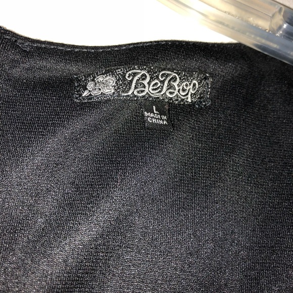 Black and Magenta Striped BeBop Dress - Picture 2 of 3